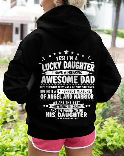 "Yes I'm A Lucky Daughter" – Cute T-Shirt From Dad – NINA00 (SKU2606-44-00)