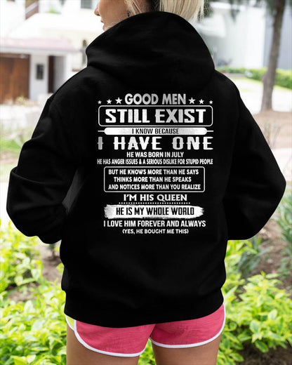JULY - GOOD MEN STILL EXIST I KNOW BECAUSE I HAVE ONE - GIFT FOR WIFE FROM HUSBAND - NINA07 (SKU2607-174-07)
