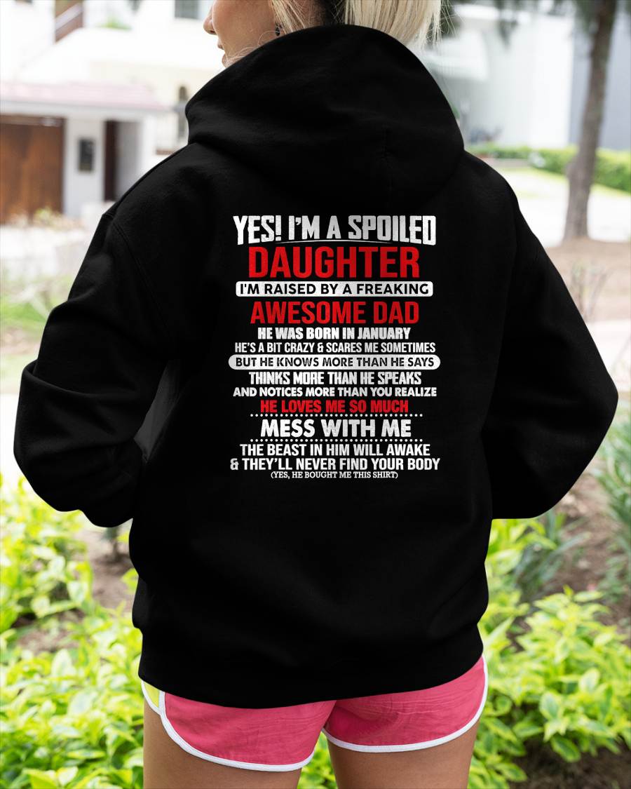 JANUARY - I'M RAISED BY A FREAKING AWESOME DAD - Gift for Daughter From Dad - NINA01 (SKU2610-130-01)