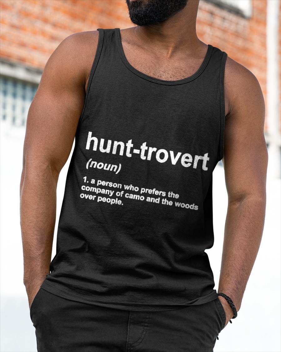 Funny Hunting Shirts for Hunters Men, Hunt-trovert Hunting T-Shirt
