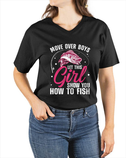 Funny Fishing Design for Girls Women Fisherman Fishing Lover T-Shirt (SKUNINA- F03)