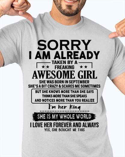 September - Awesome Girl born in September - Special gift for your boyfriend - From Wife NINA09 (SKU.AT16)