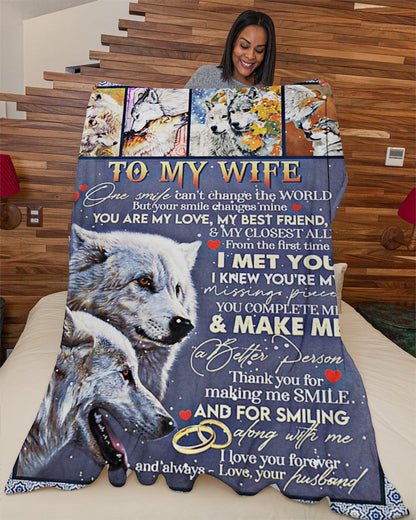 To My Wife - Special gift for your wife - from husband blanket