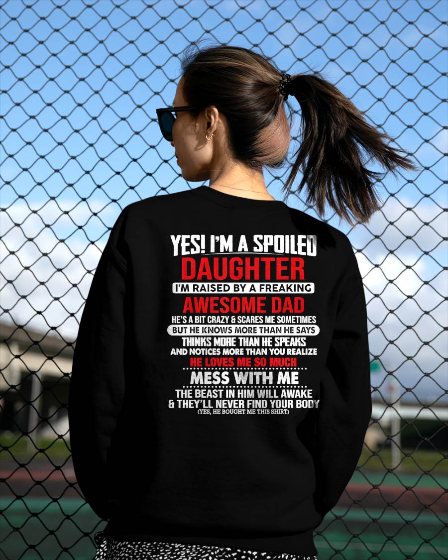 I'M RAISED BY A FREAKING AWESOME DAD - Gift for Daughter From Dad - NINA00 (SKU2610-130-00)