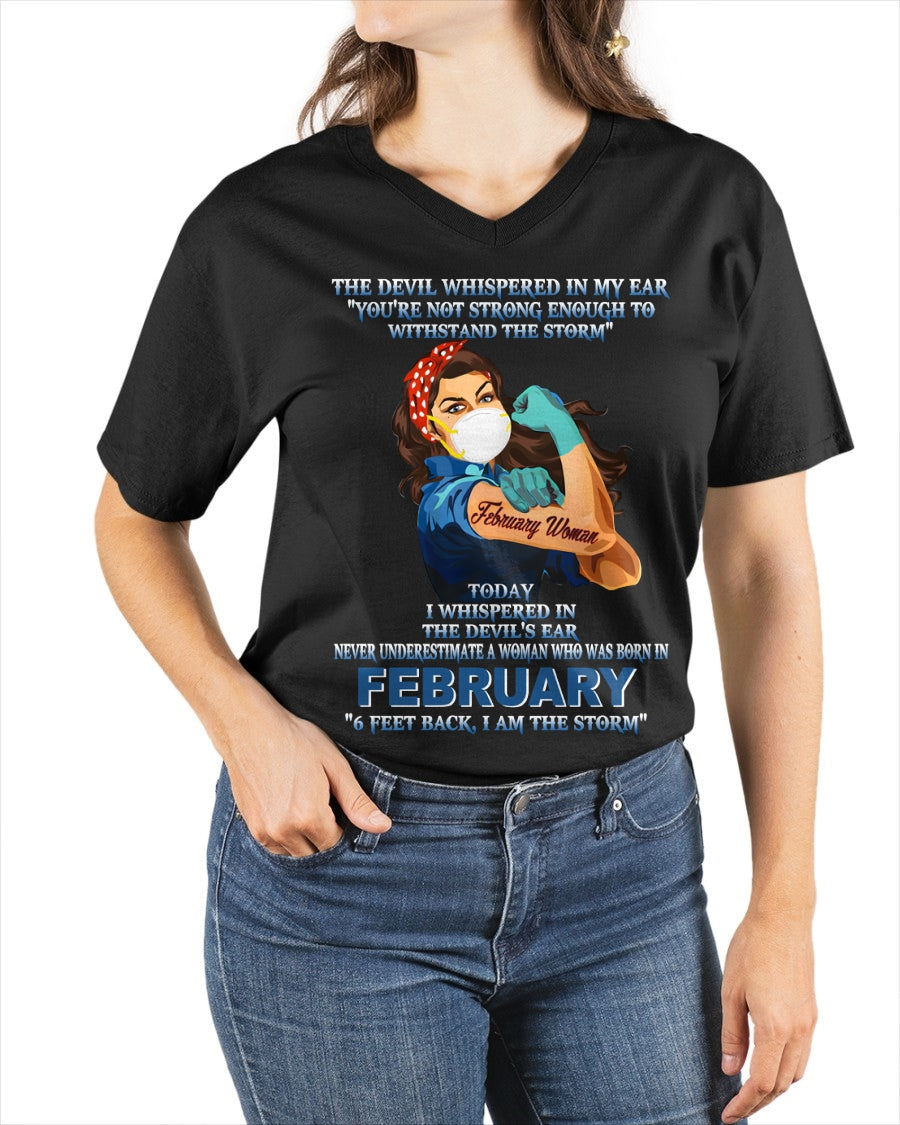 Never Underestimate A Woman Born In February – February Woman “I Am The Storm” - FMA / NINA02 (SKU12-322-02)