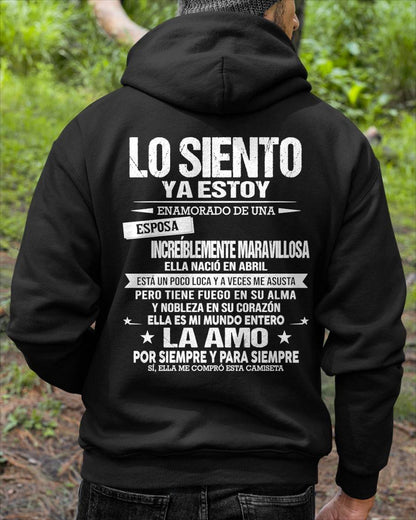 ABRIL - YA ESTOY ENAMORADO DE UNA ESPOSA INCREÍBLEMENTE MARAVILLOSA - Regalo especial para tu novio o esposo - NINA04 (SKU2605-328-04)