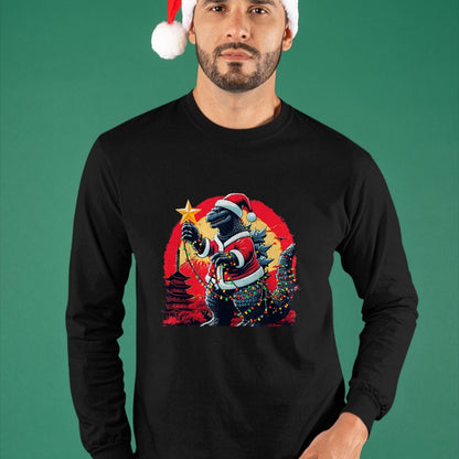 Xmas Christmas Santazilla Funny Holiday Monster Dinosaur T-Shirt - Christmas Unisex T-Shirt/Hoodie/Sweatshirt - NINA00