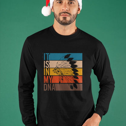 Native American T-Shirts, Vintage Native American Unisex T-Shirt/Hoodie/Sweatshirt HLT00 - It's In My DNA Retro Vintage Heritage Native American Indian T-Shirt (1)