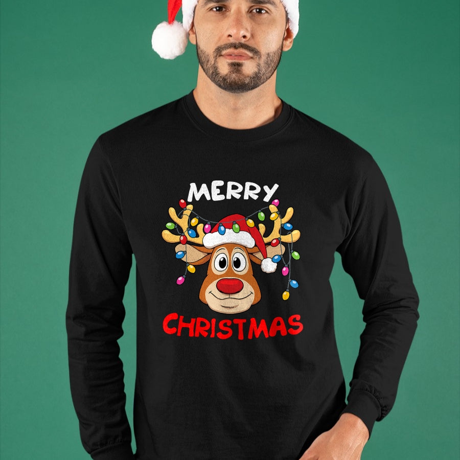Merry Christmas Reindeer Xmas Family Men Women T-Shirt - Christmas Unisex T-Shirt/Hoodie/Sweatshirt - NINA00