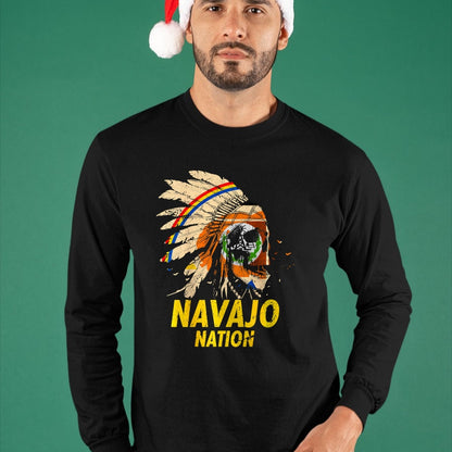 Native American T-Shirts, Vintage Native American Unisex T-Shirt/Hoodie/Sweatshirt HLT00 - American Flag - BACK PRINT Navajo-Nation Flag Native American T-Shirt (1)