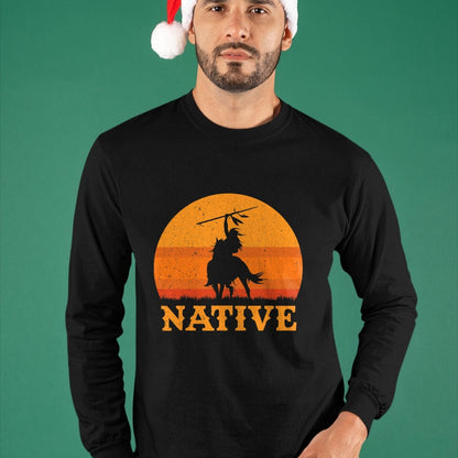 Native American T-Shirts, Vintage Native American Unisex T-Shirt/Hoodie/Sweatshirt HLT00 - Northwest Native American Knight Pride Mountain Warrior T-Shirt (1)
