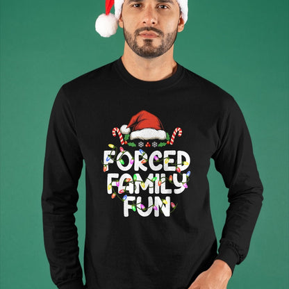 Forced Family Fun Christmas Pajamas Funny T-Shirt - Christmas Unisex T-Shirt/Hoodie/Sweatshirt - NINA00