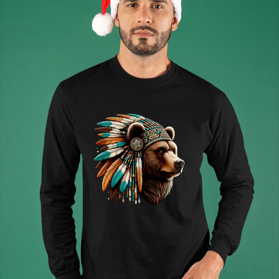 Native American T-Shirts, Vintage Native American Unisex T-Shirt/Hoodie/Sweatshirt HLT00 - Retro Native American Indian Chief Men Women Sitting Bull T-Shirt (1)