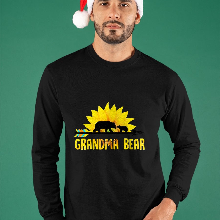 Native American T-Shirts, Vintage Native American Unisex T-Shirt/Hoodie/Sweatshirt HLT00 - Grandma Bear Sunflower Native American T-Shirt (1)