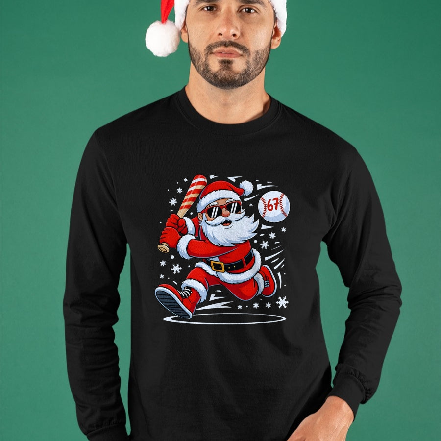 Funny Baseball Santa 67 Christmas Xmas Pajamas Boys T-Shirt - Christmas Unisex T-Shirt/Hoodie/Sweatshirt - NINA00