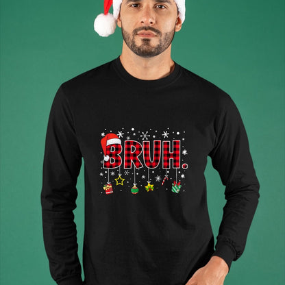 Bruh Funny Christmas Red Plaid Teens Boys Kids Xmas Pajamas T-Shirt - Christmas Unisex T-Shirt/Hoodie/Sweatshirt - NINA00