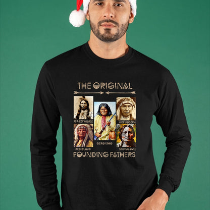 Native American T-Shirts, Vintage Native American Unisex T-Shirt/Hoodie/Sweatshirt HLT00 - The Original Founding Fathers Native American Themed T-Shirt (1)