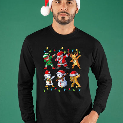 Dabbing Santa Elf Friends Christmas Boys Girls Men Xmas Dab T-Shirt - Christmas Unisex T-Shirt/Hoodie/Sweatshirt - NINA00