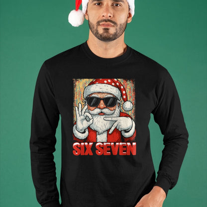 Funny Six Seven Meme Christmas Cool Santa Saying 6 7 T-Shirt - Christmas Unisex T-Shirt/Hoodie/Sweatshirt - NINA00