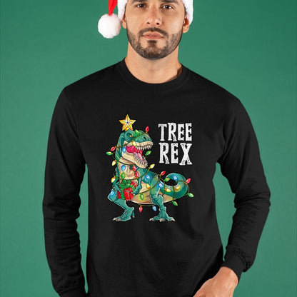 Most Wonderful Christmas Co Dinosaur Christmas Tree Rex Pajamas Men Boys Xmas Lights T-Shirt - Christmas Unisex T-Shirt/Hoodie/Sweatshirt - NINA00