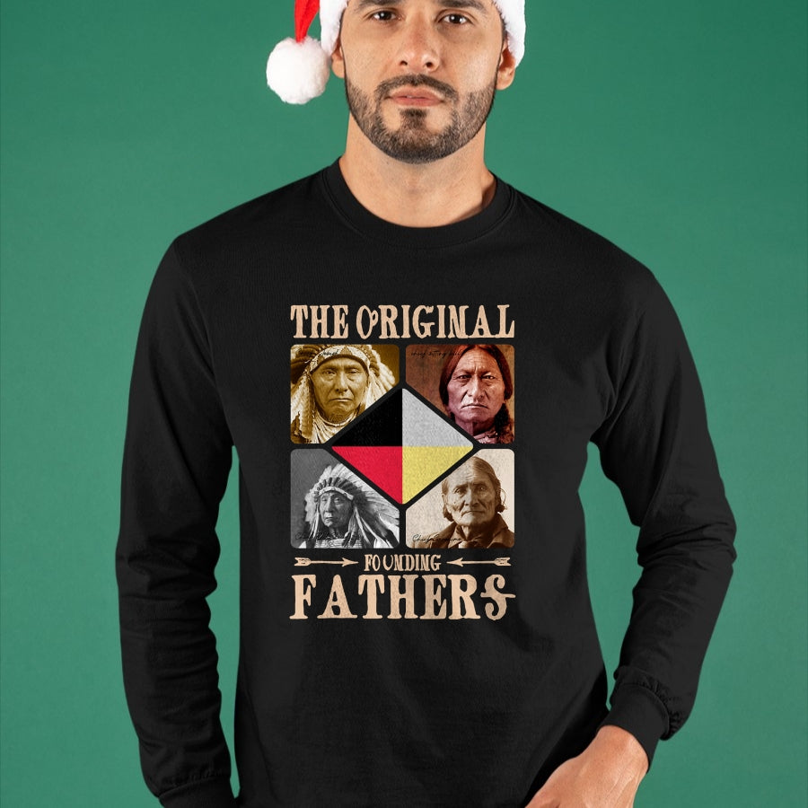Native American T-Shirts, Vintage Native American Unisex T-Shirt/Hoodie/Sweatshirt HLT00 - Original Founding Fathers Native American Tribe T-Shirt (1)