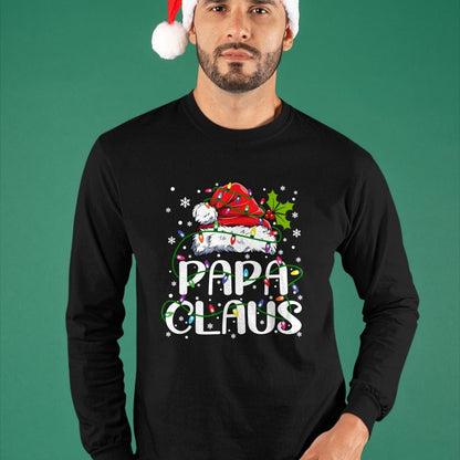 Papa Claus Christmas Lights Pajama Family Matching T-Shirt - Christmas Unisex T-Shirt/Hoodie/Sweatshirt - NINA00