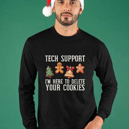 Christmas Tech Support Here To Delete Cookies Xmas Men Women T-Shirt - Christmas Unisex T-Shirt/Hoodie/Sweatshirt - NINA00