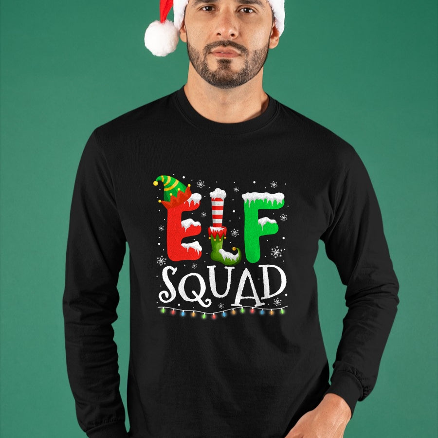 Elf Family Christmas Matching Pajamas Xmas Elf Squad T-Shirt - Christmas Unisex T-Shirt/Hoodie/Sweatshirt - NINA00