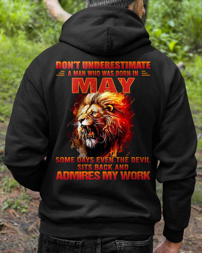 MAY - SOME DAYS EVEN THE DEVIL SITS BACK AND ADMIRES MY WORK - MAN TEE - NINA05 (SKU26T-01101-05)