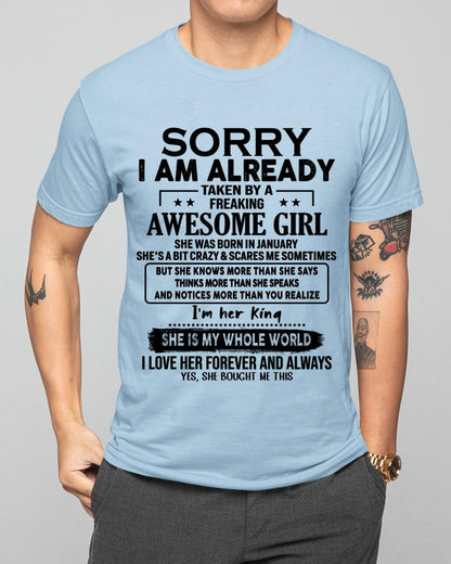 January - Awesome Girl born in January - Special gift for your boyfriend - From Wife NINA01 (SKU.AT16)