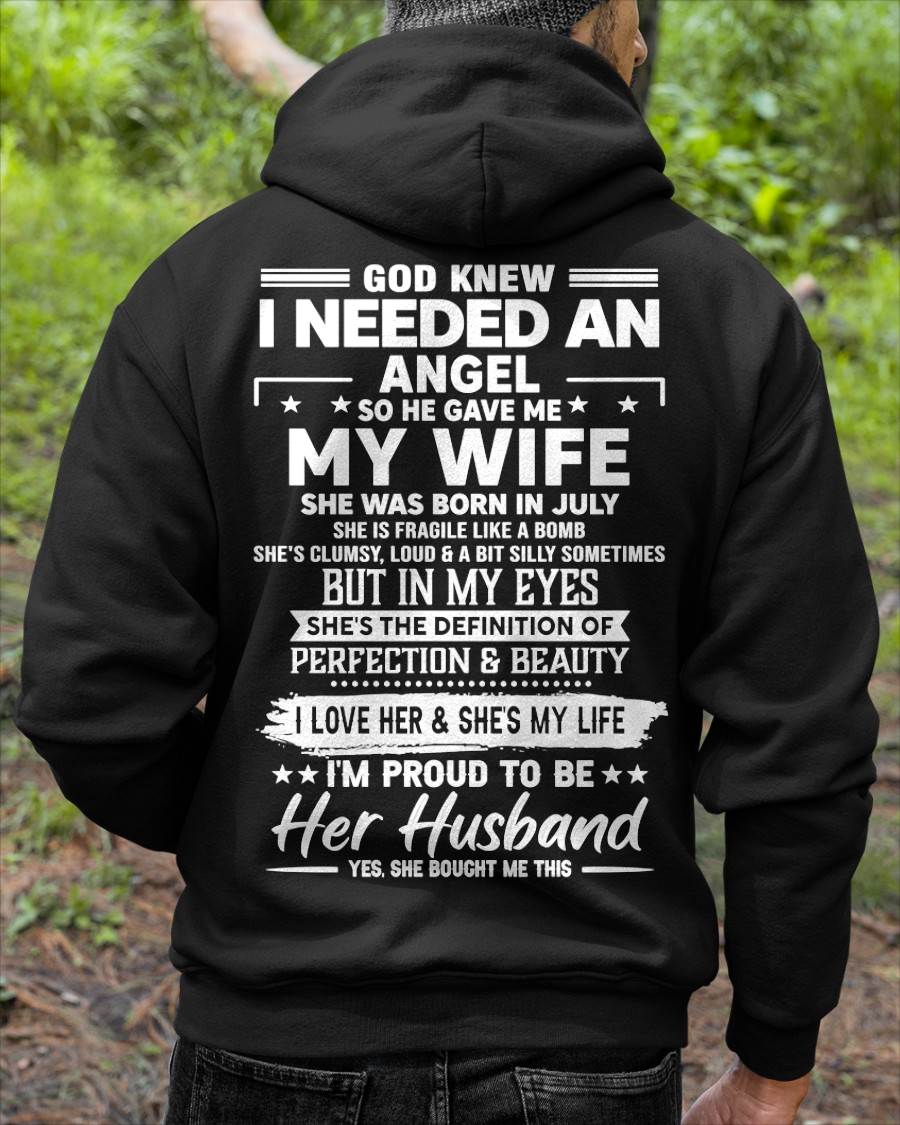JULY – IN MY EYES SHE'S THE DEFINITION OF PERFECTION & BEAUTY I LOVE HER & SHE'S MY LIFE – FROM WIFE – NINA07 (SKU26T-01171-07)
