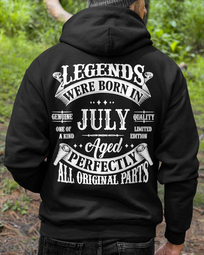 JULY – LEGENDS WERE BORN IN JULY, GENIUS AND ONE OF A KIND – MAN TEE - NINA07 (SKU08-37-07)