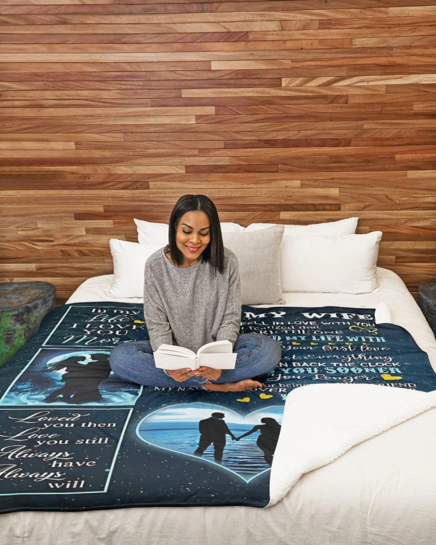 BLANKET FOR WIFE FROM HUSBAND – COMFORT & WARMTH GIFT Sherpa Fleece Blanket (SKU-CHAU-B11)