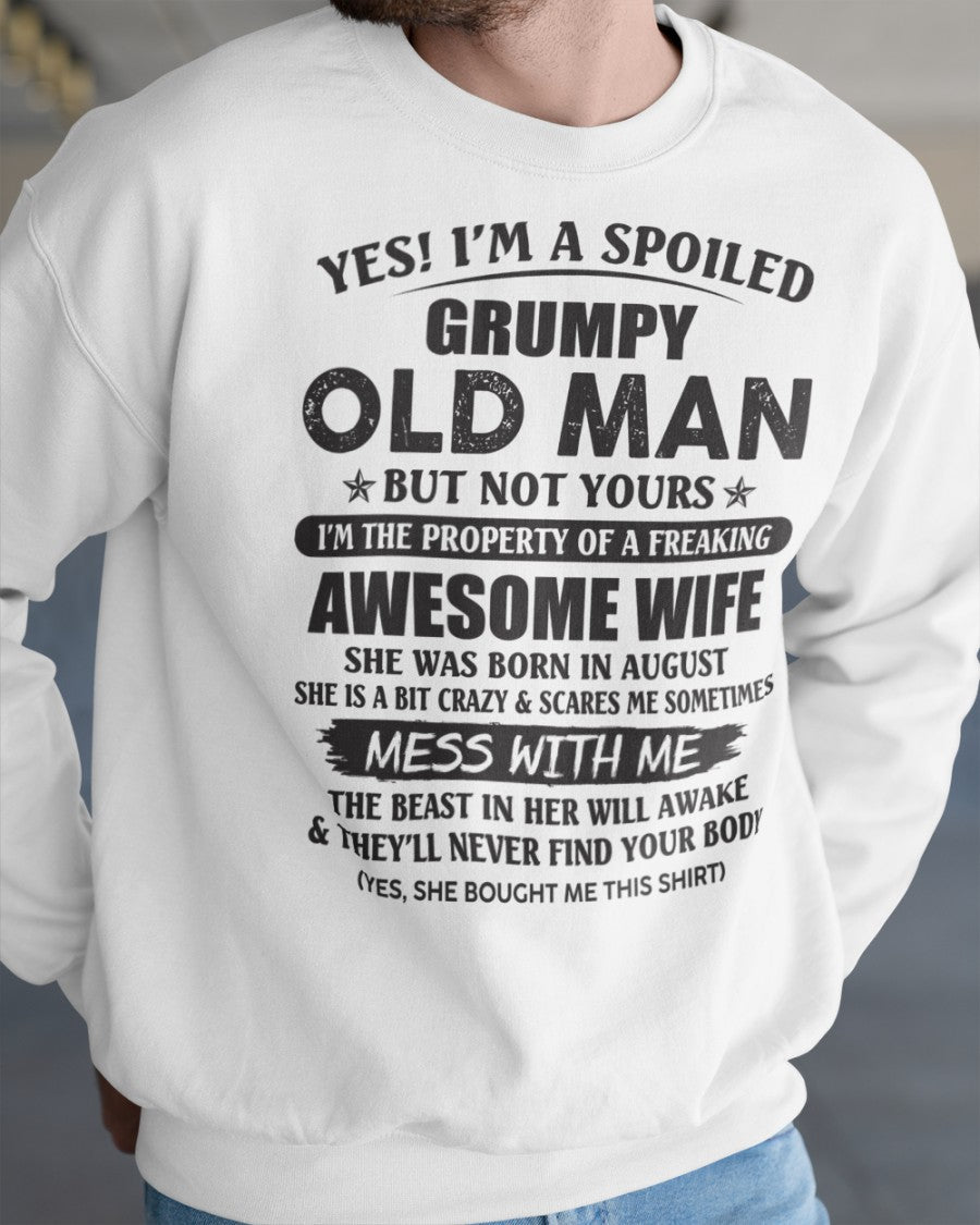 Awesome wife August - Perfect gift for your husband from wife  - NINA08 (SKU96-68-08)