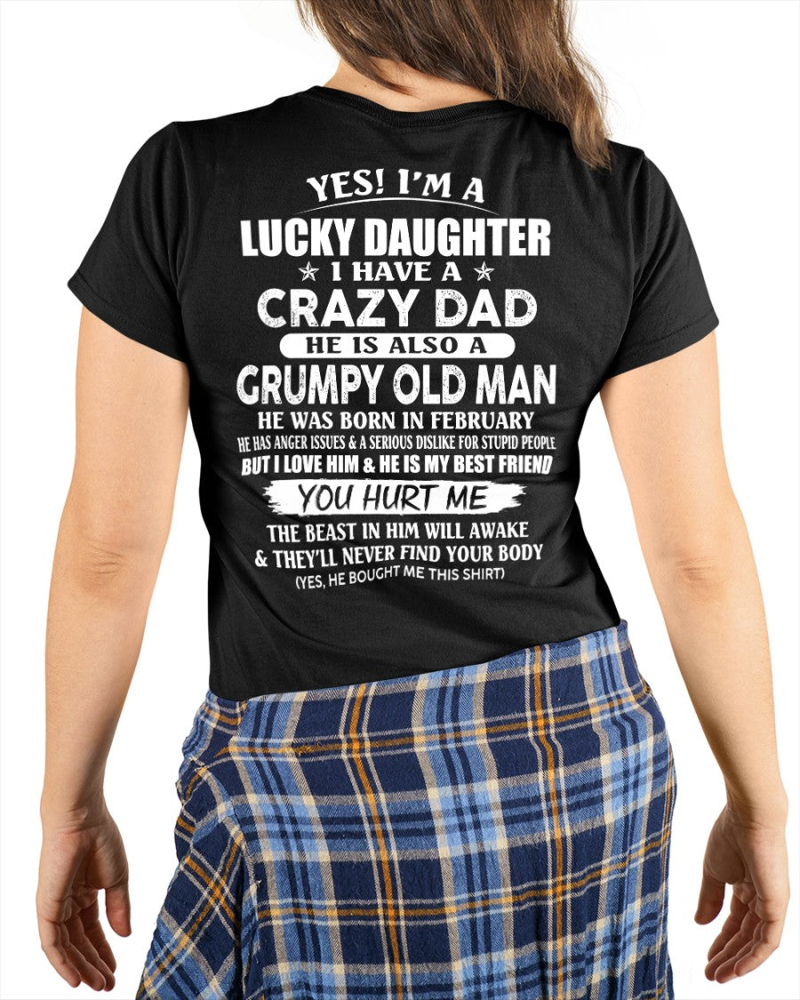 February - Awesome Grumpy Old Dad - Special gift for your daughter From Dad - NINA02 (SKU10-50-02)