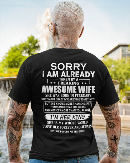 Awesome wife February - Perfect gift for husband from wife - NINA02 (SKU68-79-02)