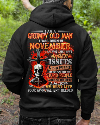 NOVEMBER – I DO NOT PLAY WELL WITH STUPID PEOPLE AND I CUSS TOO MUCH – MAN TEE - NINA11 (SKU12-319-11)