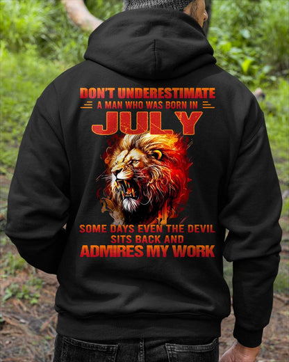 JULY - SOME DAYS EVEN THE DEVIL SITS BACK AND ADMIRES MY WORK - MAN TEE - NINA07 (SKU26T-01101-07)