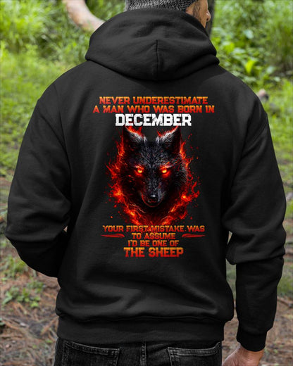 DECEMBER - NEVER UNDERESTIMATE A MAN WHO WAS BORN IN DECEMBER - MAN TEE - BIRTHDAY SHIRT FOR MAN - NINA12 (SKU2609-300-12)