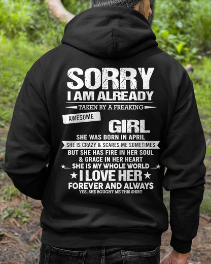 APRIL - SORRY I AM ALREADY TAKEN BY A FREAKING AWESOME GIRL - FROM WIFE - NINA04 (SKU12-298-04)