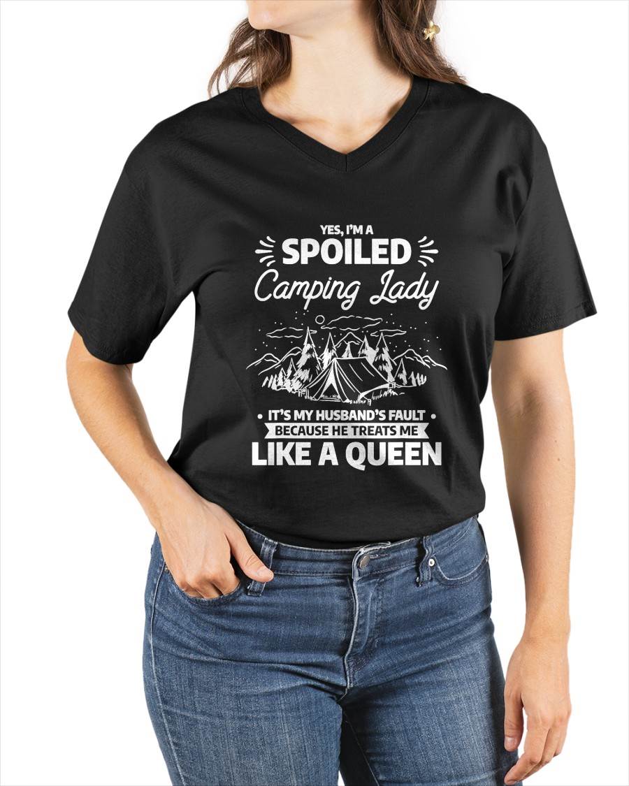 I'm A Spoiled Camping Lady Funny  Camp Camper T-Shirt