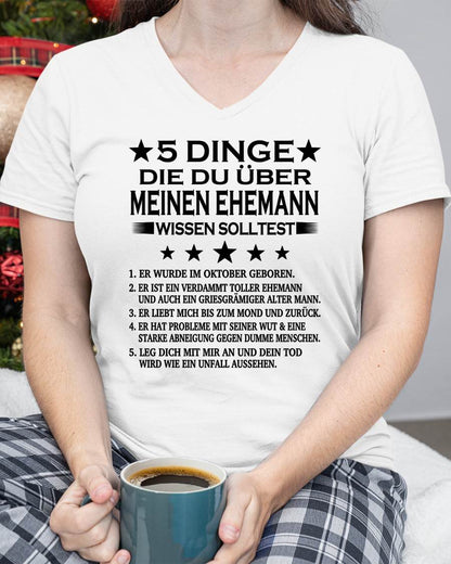 OKTOBER - 5 DINGE DIE DU ÜBER MEINEN EHEMANN WISSEN SOLLTEST - Das perfekte Geschenk für deine Freundin - GER/NINA10 (SKU2606-157-10)