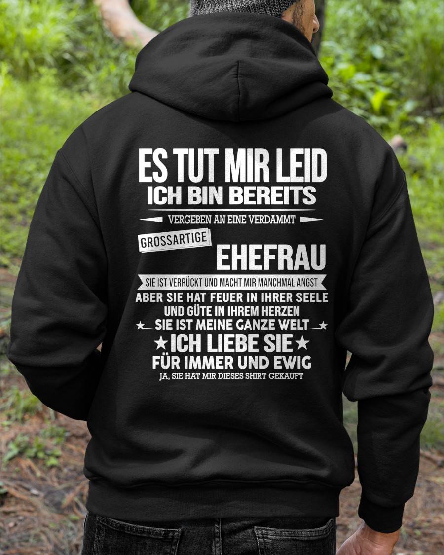 ICH BIN BEREITS AN EINE VERDAMMT GROSSARTIGE EHEFRAU VERGEBEN- Das perfekte Geschenk für Ihren Ehemann - GER/NINA00 (SKU2606-183-00)