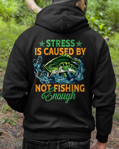 Stress Is Caused By Not Fishing Enough Funny T-Shirt - Fishing T-shirt (SKU2602-197)