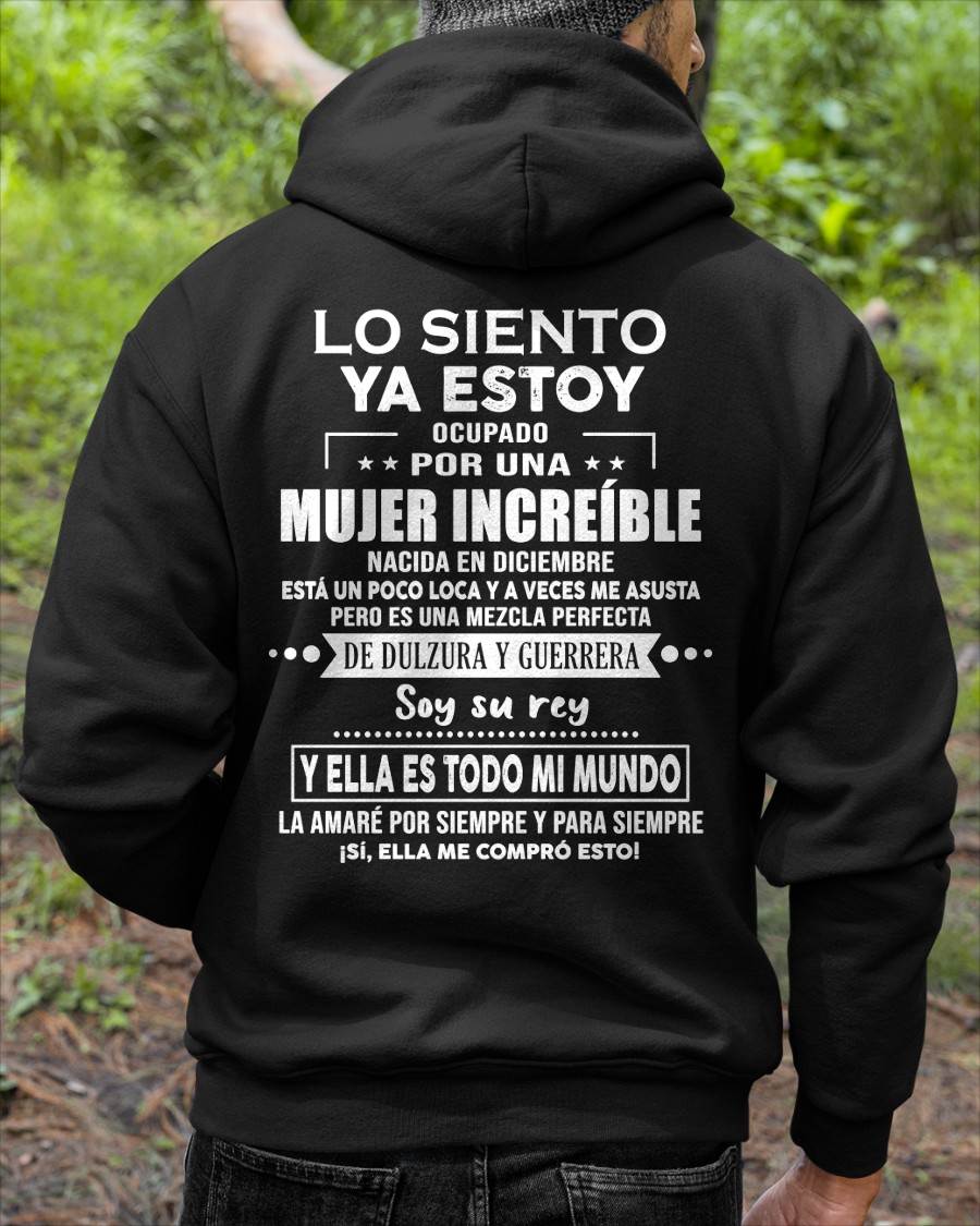 DICIEMBRE - LO SIENTO YA ESTOY OCUPADO POR UNA - Regalo especial para tu novio o esposo - NINA12 (SKU08-69-12)