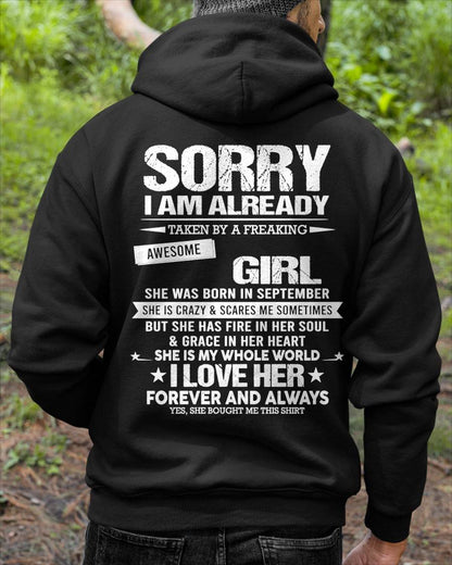 SEPTEMBER - SORRY I AM ALREADY TAKEN BY A FREAKING AWESOME GIRL - FROM WIFE - NINA09 (SKU12-298-09)