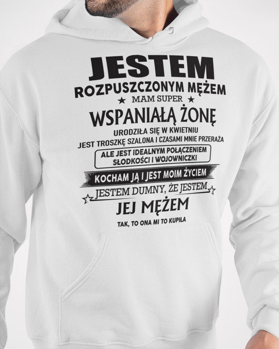 Niesamowita Żona Urodzona w kwietniu – Idealny Prezent dla Twojego Męża – POL/NINA04 (SKU06-26-04)