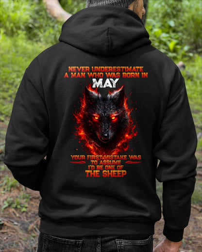 MAY - NEVER UNDERESTIMATE A MAN WHO WAS BORN IN MAY - MAN TEE - BIRTHDAY SHIRT FOR MAN - NINA05 (SKU2609-300-05)
