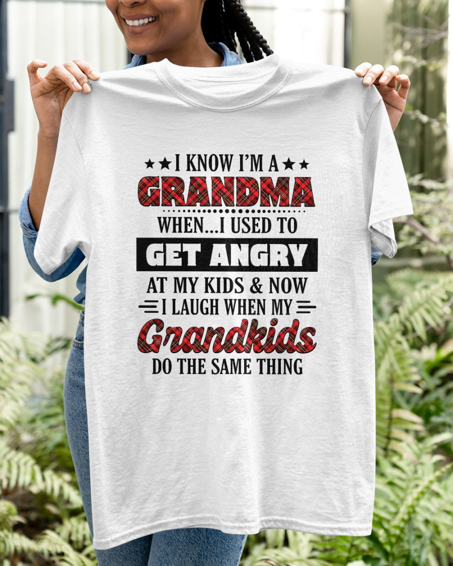 KNOW I'M A GRANDMA WHEN... I USED TO GET ANGRY AT MY KIDS & NOW I LAUGH WHEN MY GRANDKIDS DO THE SAME THING - from grandma NINA00 (SKU07-111)