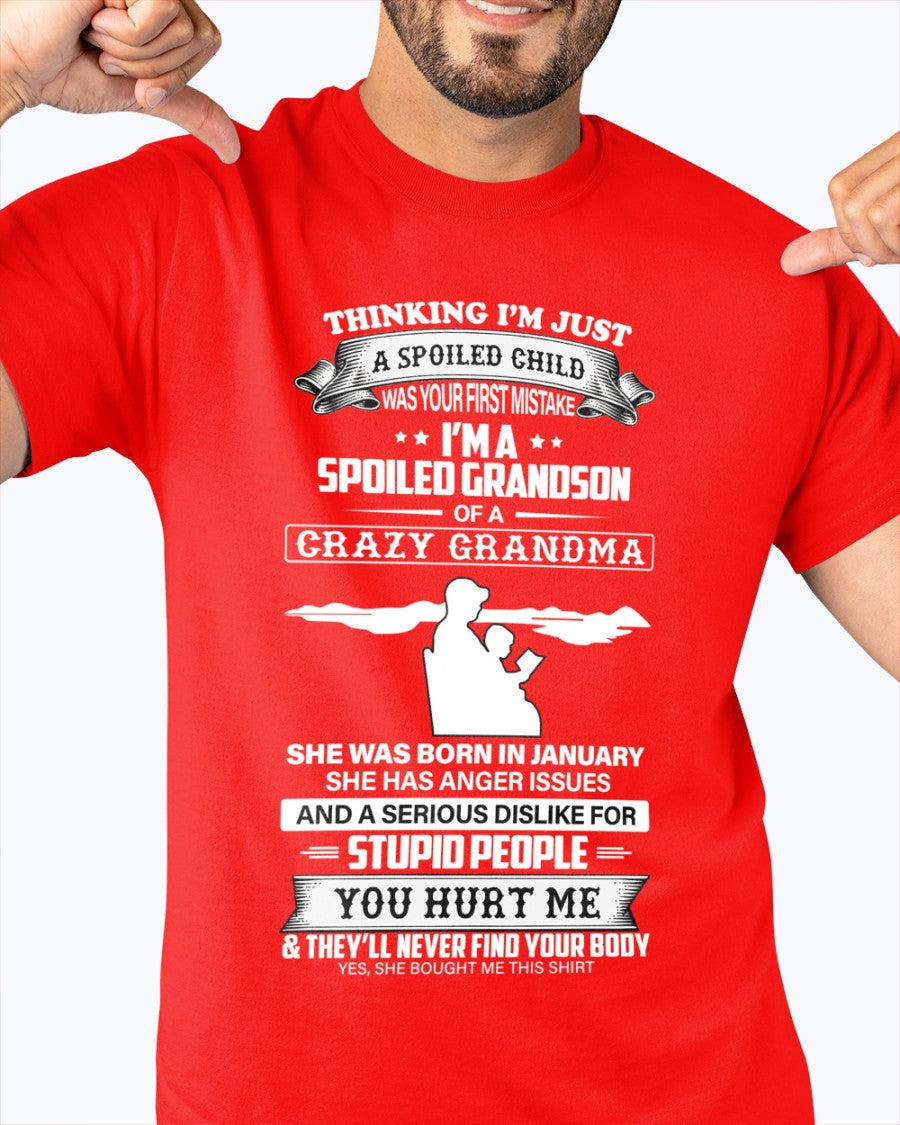 Spoiled by Grandma Shirt January Edition – From Grandma to Grandson NINA01 (SKU-GMS2-01)